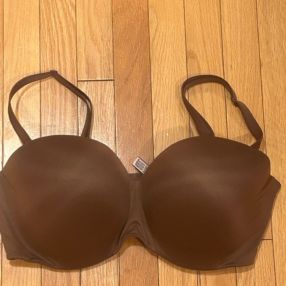 Victoria’s Secret lightly lined Smooth Strapless Brown Strapless Bra